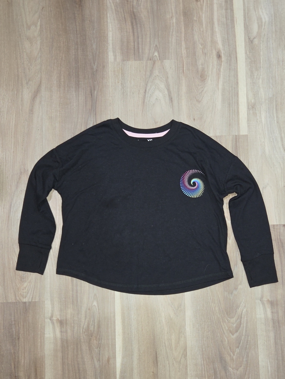 •Xersion• Little Girls Black Long Sleeve Tee